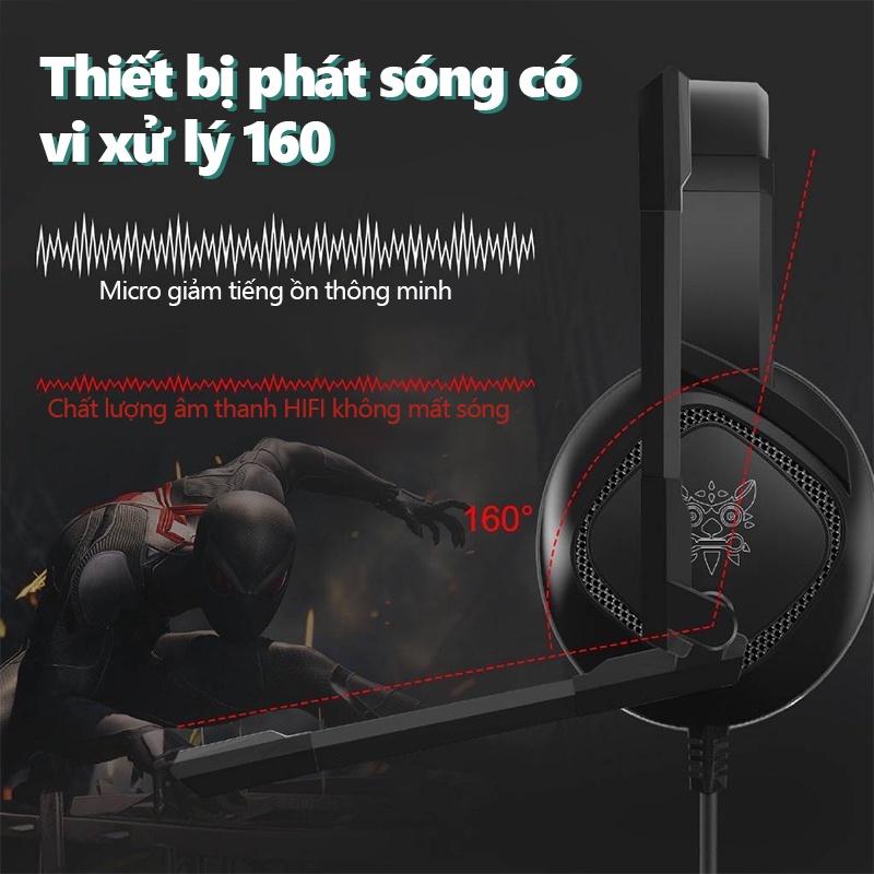 ONIKUMA K19 Tai nghe chụp tai chơi game có mic tích hợp đèn LED cho điện thoại / Pc / Ps4  [Hàng chính hãng]