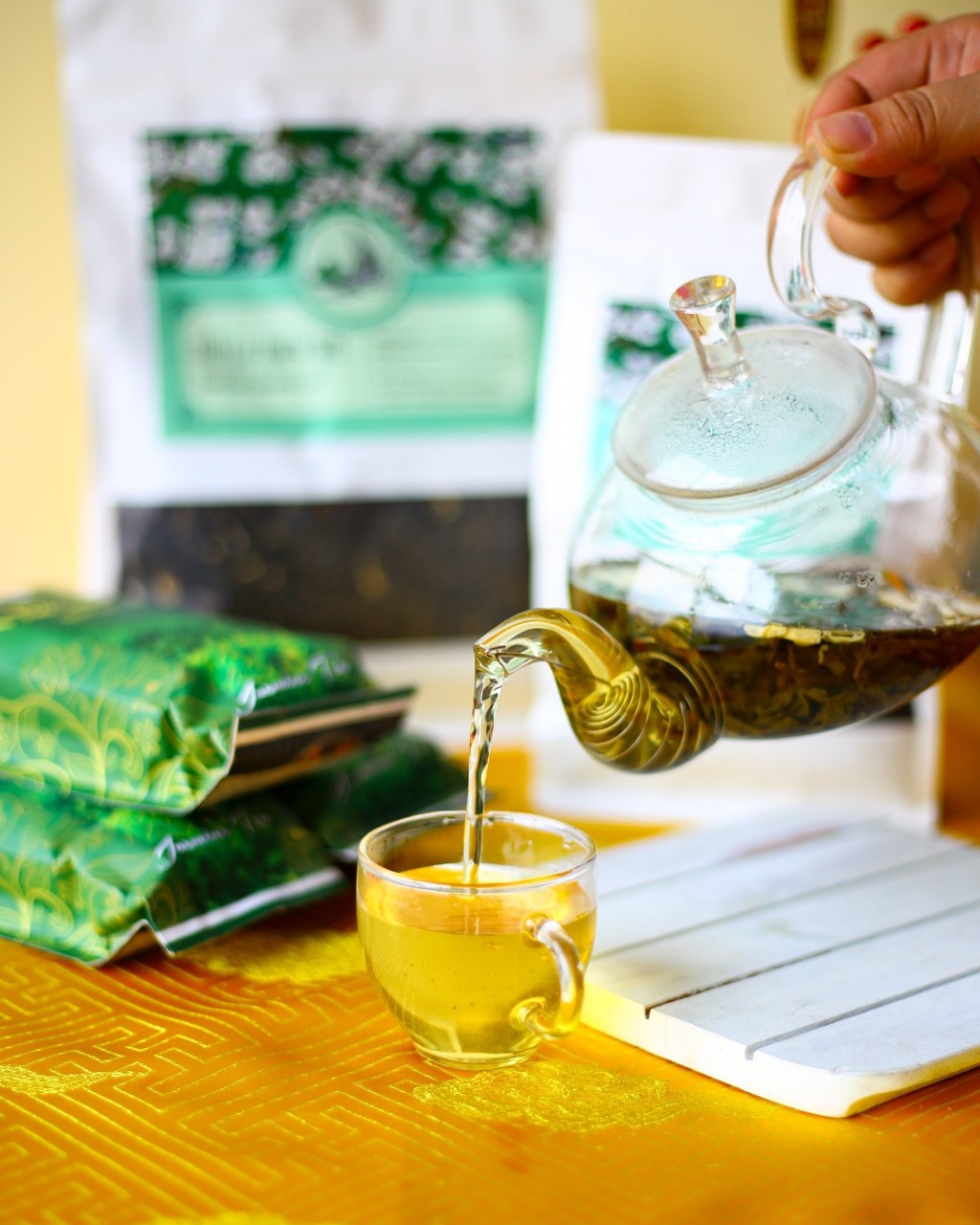 Set 2 Gói Trà Thiên Sơn Ướp Hoa Lài Bảo Lộc Dạng Túi Zip Trắng Tiện Lợi