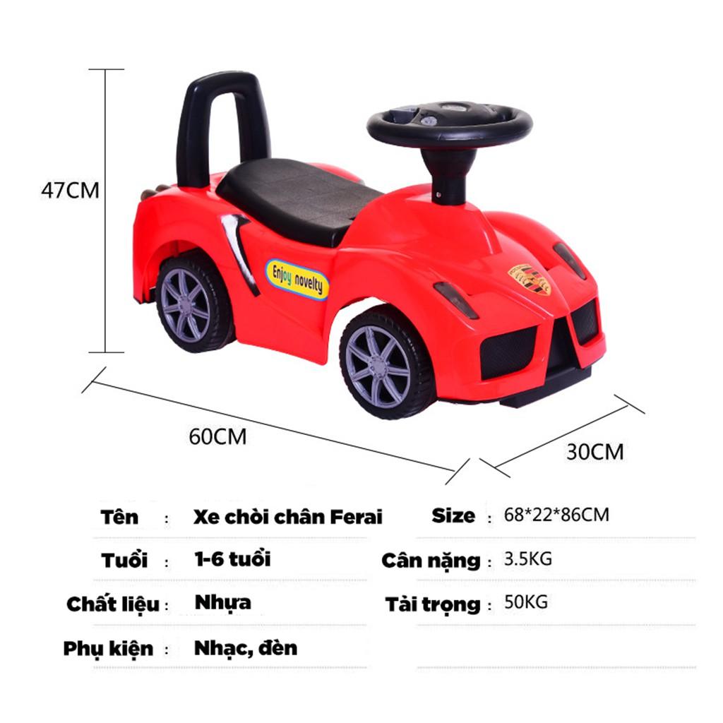 Xe chòi chân ô tô cho bé có nhạc và đèn