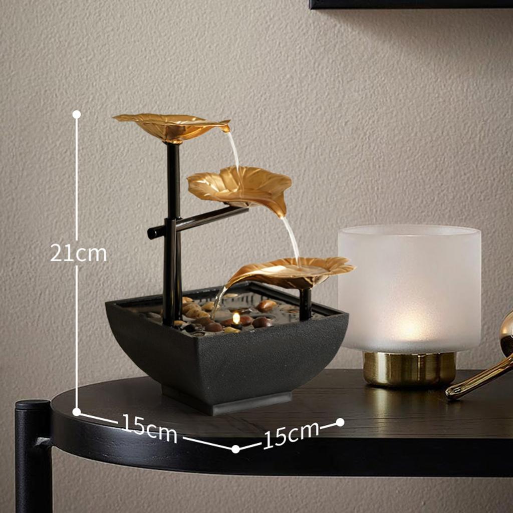Waterfall Fountain Chinese Meditation Office Bedroom Living Room Decor