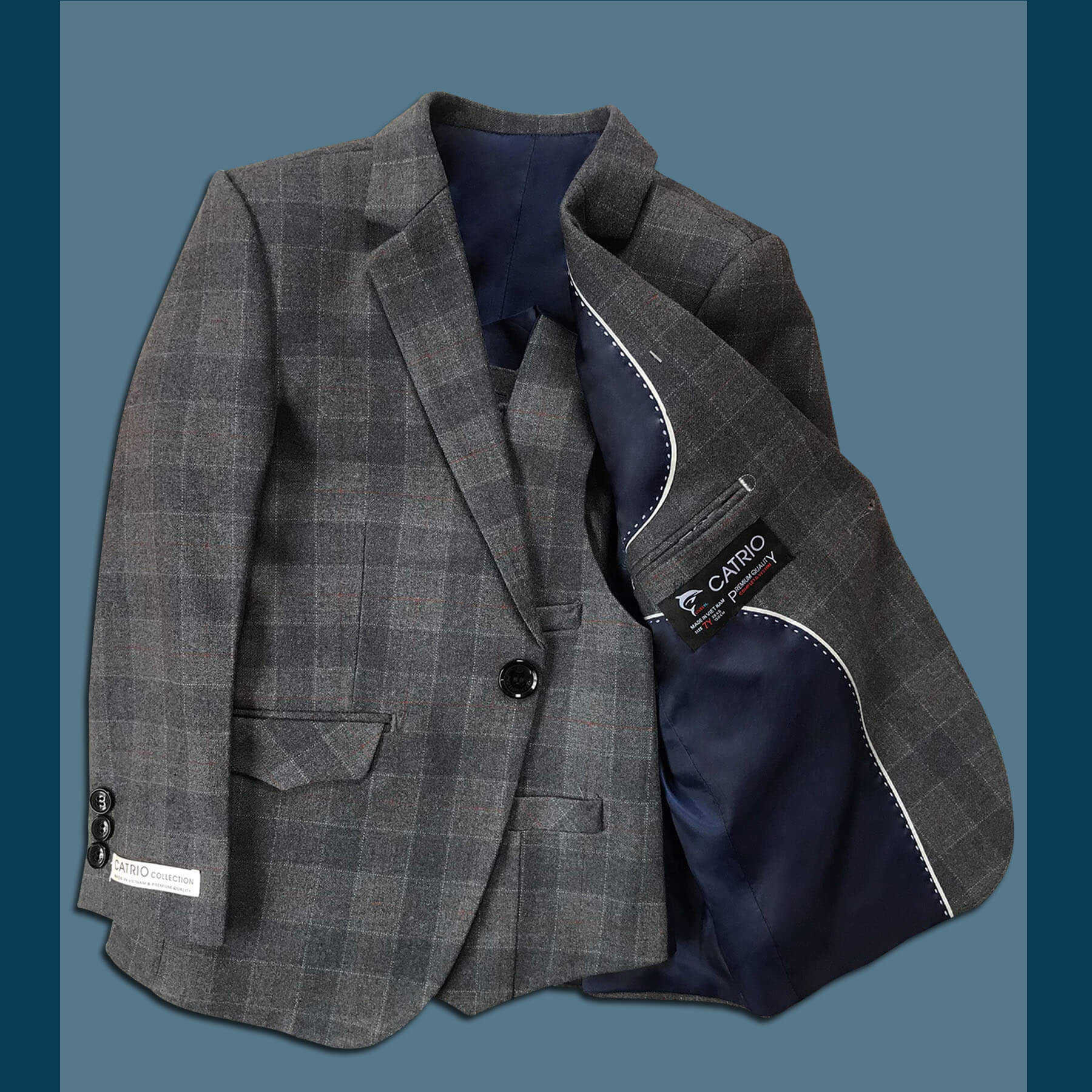 BỘ ĐỒ VEST BÉ TRAI CATRIO PCT18946/11 LÀ COMPLE TRẺ EM TỪ 8 TUỔI ĐẾN 12 TUỔI THUỘC BST QUẦN ÁO TRẺ EM CATRIO MÙA TIỆC CƯỚI LỄ TẾT SANG TRỌNG NĂM 2021