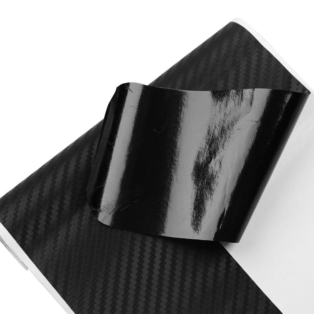 Set 4 Miếng Dán Bảo Vệ Viền Cửa Xe Hơi Họa Tiết Sợi Carbon Chống Va Chạm
