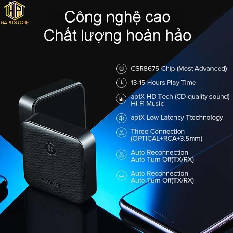 Bộ thu phát Bluetooth 5.0 hỗ trợ APTX Ugreen 70158 cao cấp - Hàng Chính Hãng