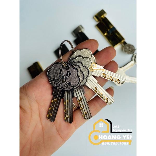 Lõi khoá cửa tay gạt 7cmx3.2cm, ruột khoá thay thế cửa tay bẻ 5 chìa bi kép chống dò T&D