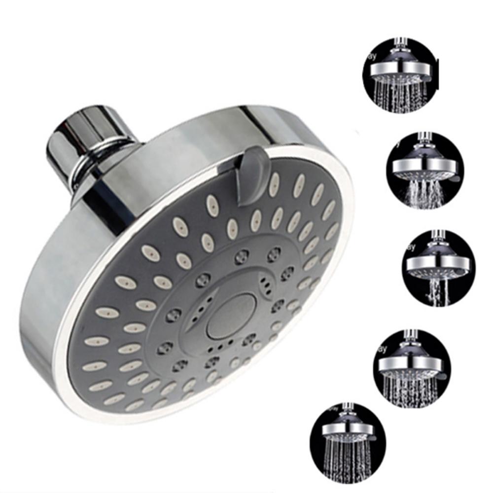 Đầu vòi sen áp suất cao 4 inch với 5 chế độ nước có thể diều chỉnh bằng Chrome đánh bóng