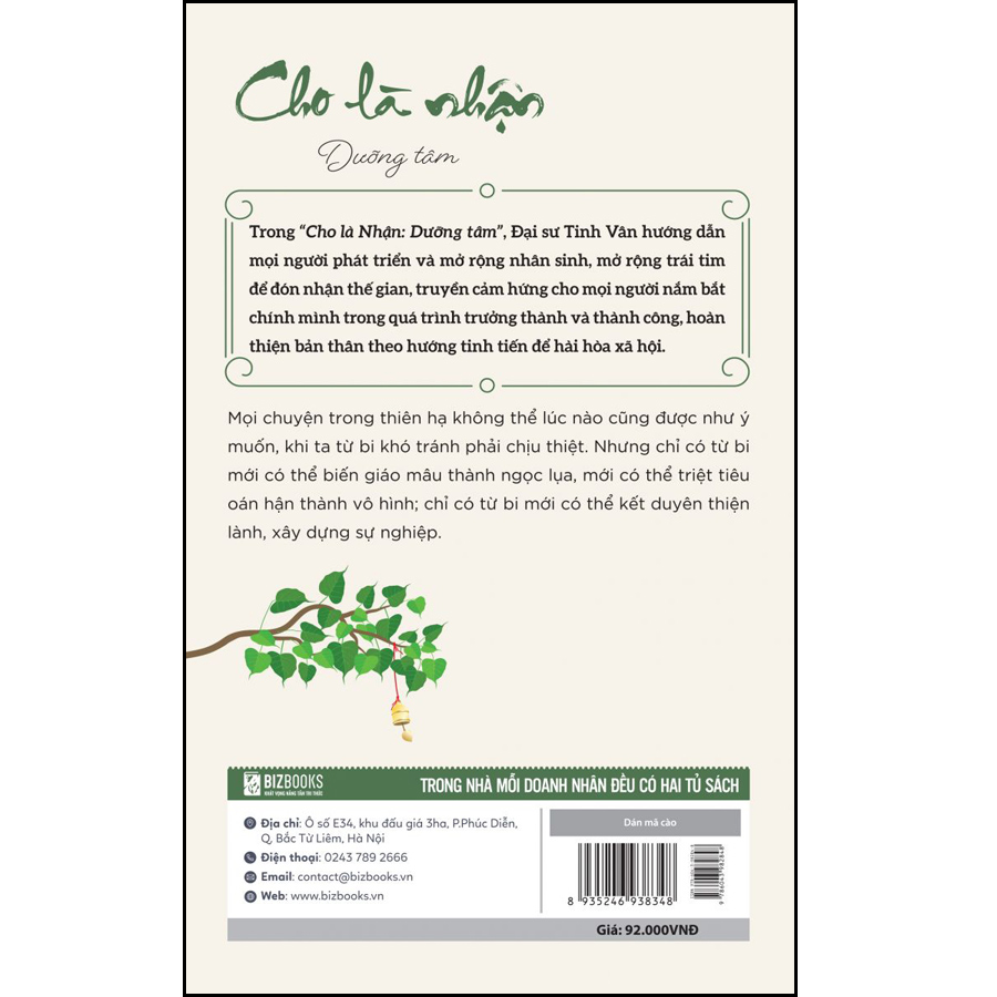 Cho là nhận - Dưỡng tâm