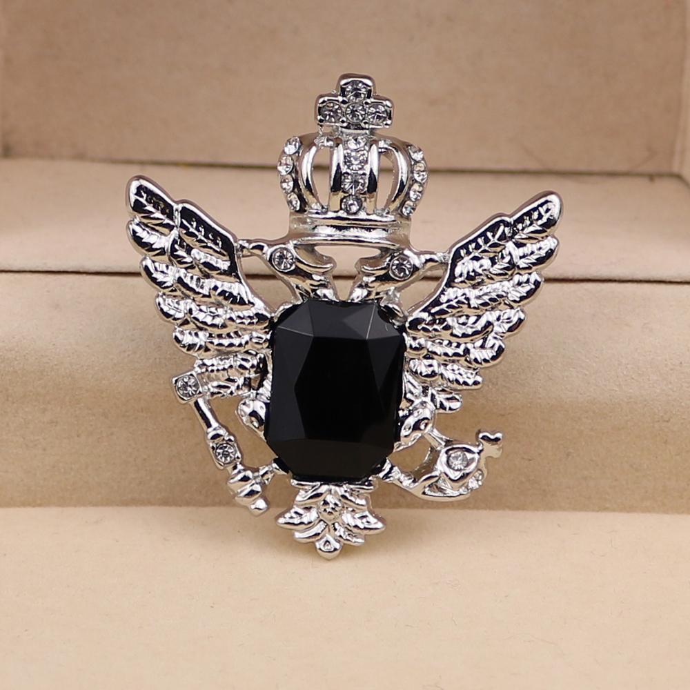 2pcs Crown Eagle Men Shirt Suit Collar Clip Shirt Brooch Pin Accessory Gift