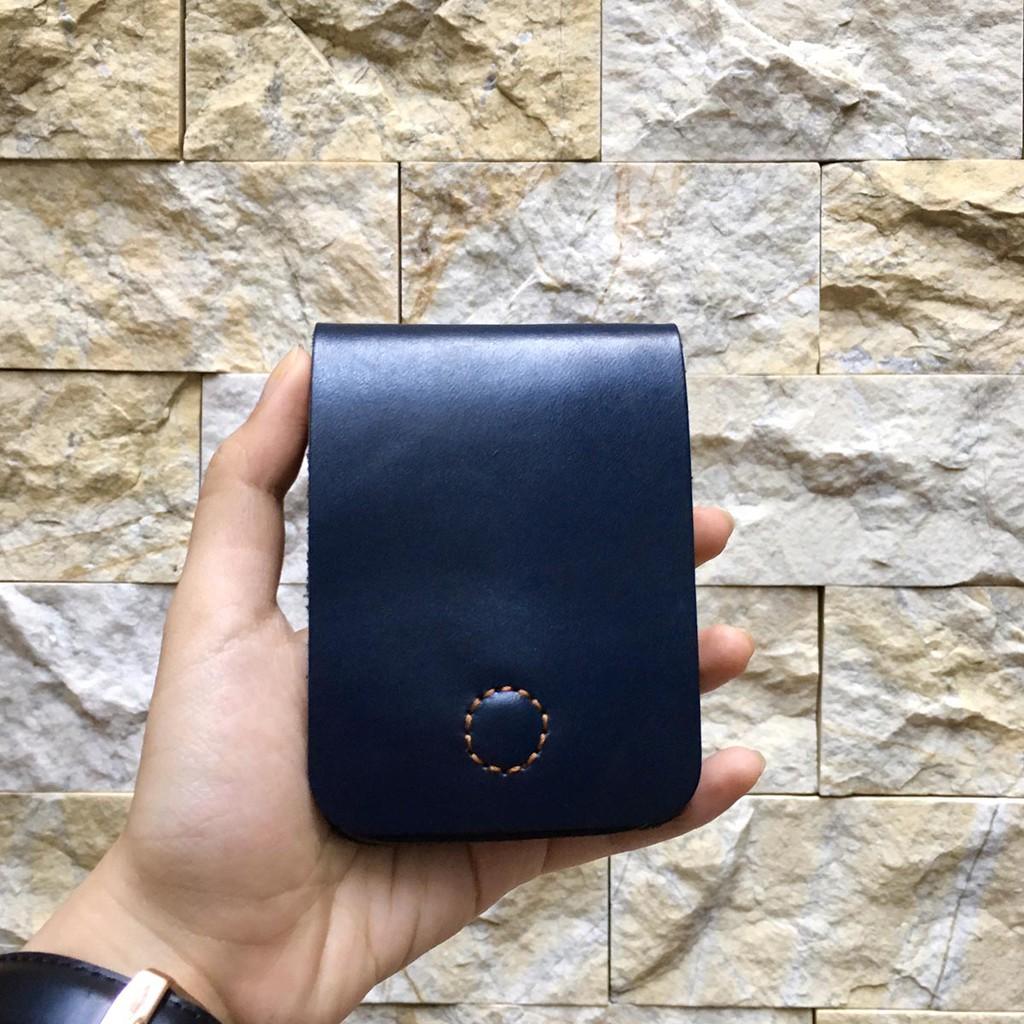 Ví Da Gerbera Handcrafted Mini Wallet HAVIAS_Xanh Navy