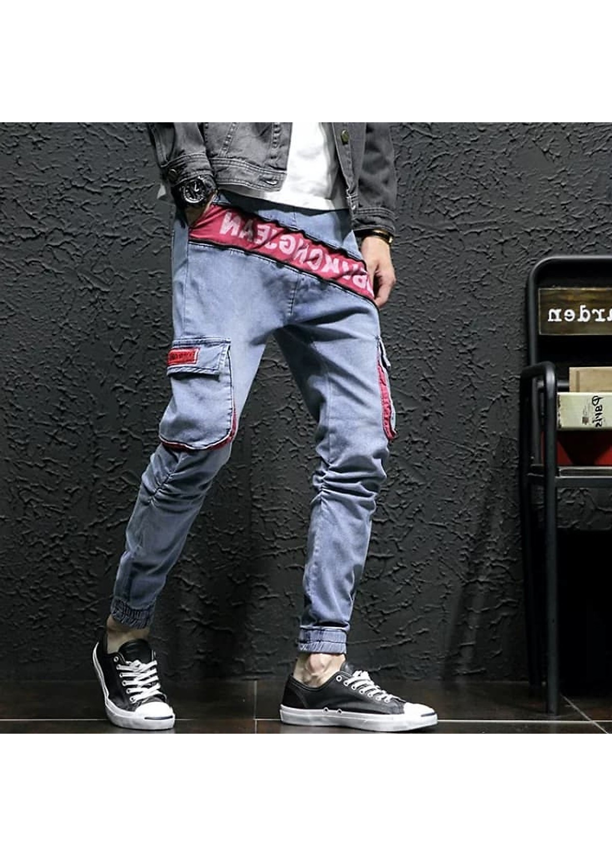 Quần Jogger Jean Nam túi hộp cá tính năng động chất vải Jean cao cấp co giãn nhẹ hợp với xu hướng thời trang hiện nay