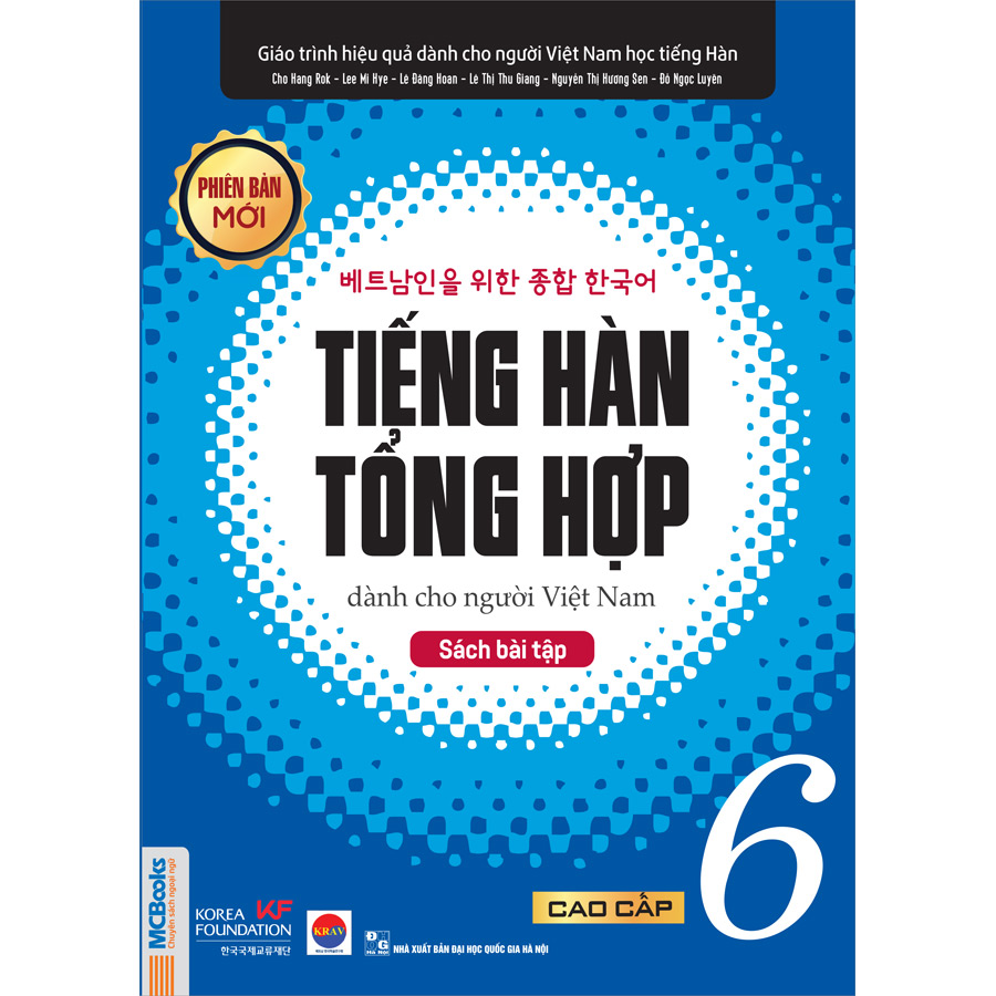 Combo 4 Cuốn Tiếng Hàn Tổng Hợp Dành Cho Người Việt Nam - Cao Cấp 5&amp;6 - Phiên Bản Mới Đen Trắng (Tặng Kèm Cuốn Vui Học Tiếng Hàn Cùng Châu Thùy Trang)