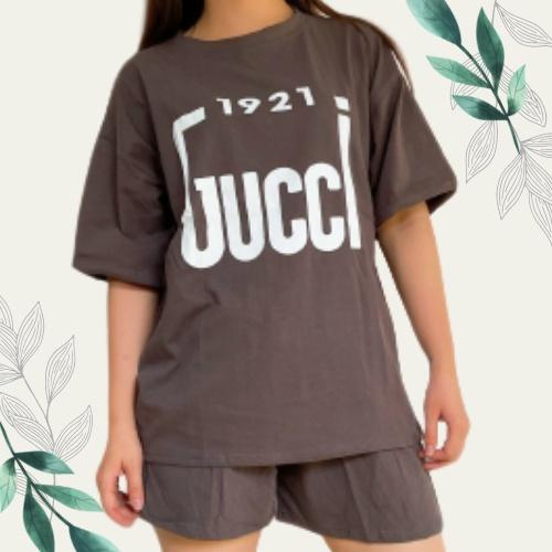 BỘ quần Áo thun tay ngắn in chữ nữ mẫu freesize