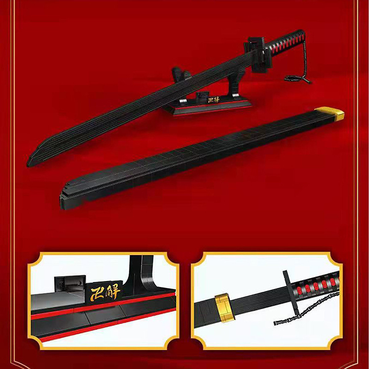 Đồ chơi lắp ghép xếp hình nhật luân trảm nguyệt của Ichigo Zangetus Model 1501 với 932 mảnh ghép