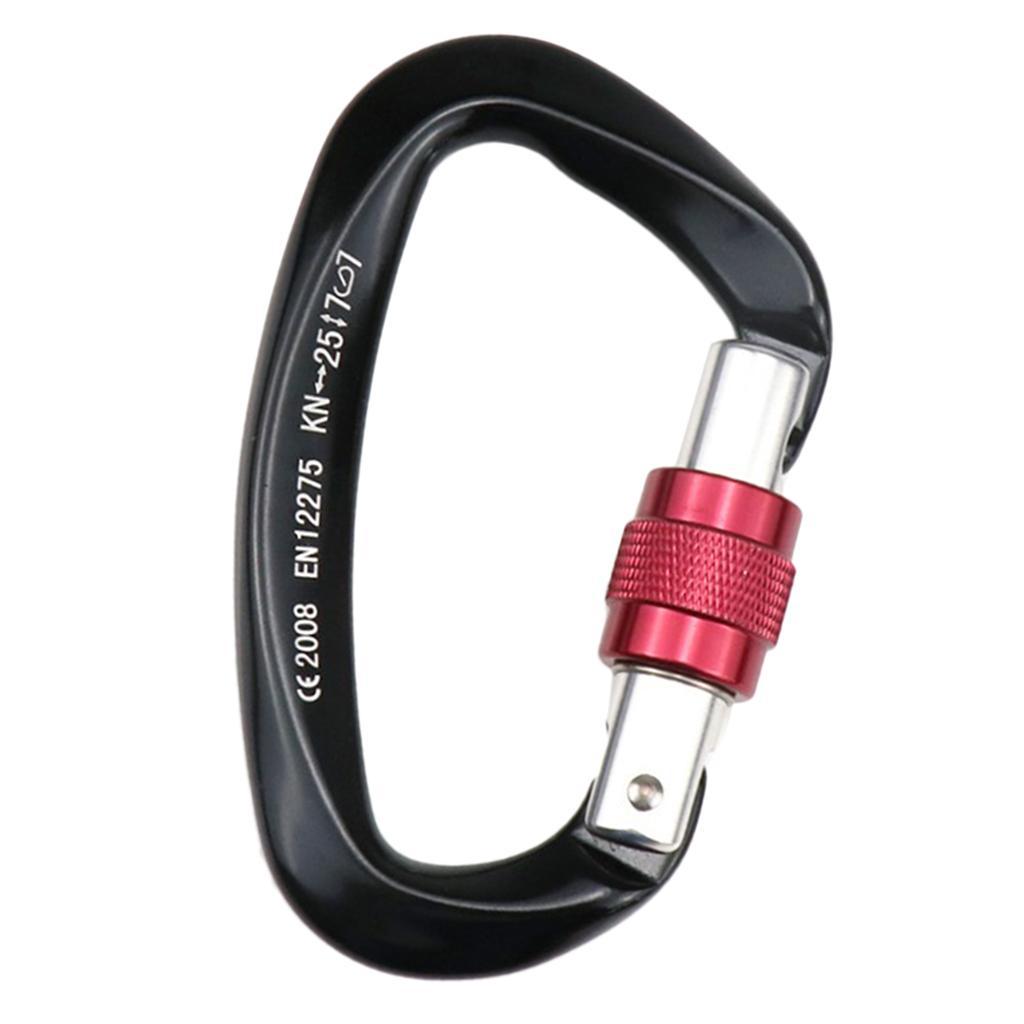 Aviation Aluminum Hammock Safety Carabiner D Type Keychain Buckle