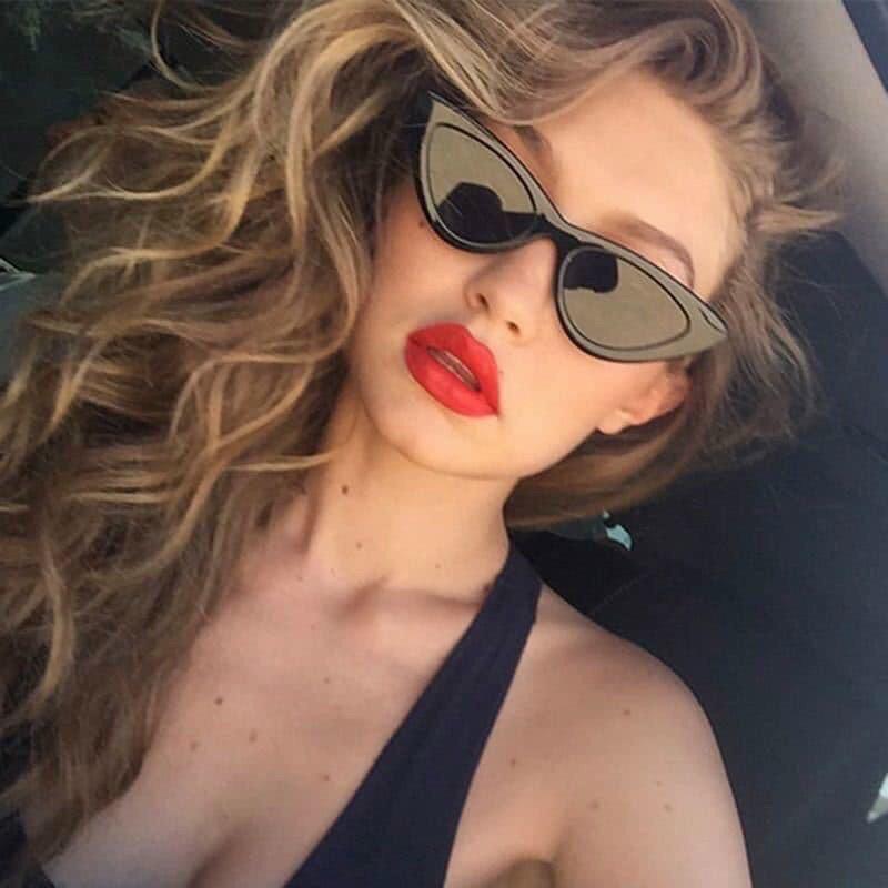 Kính mắt kính mắt mèo thời trang [] đi biển đi chơi đa năng siêu hot ulzzang hai màu đen/trắng