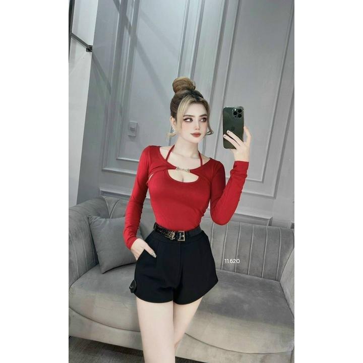 ÁO KHOEN DÀI CỔ TRÒN KIỂU TAY DÀI VỪA SANG TRỌNG VỪA SEXY CỰC IU LUN CÁC NÀNG