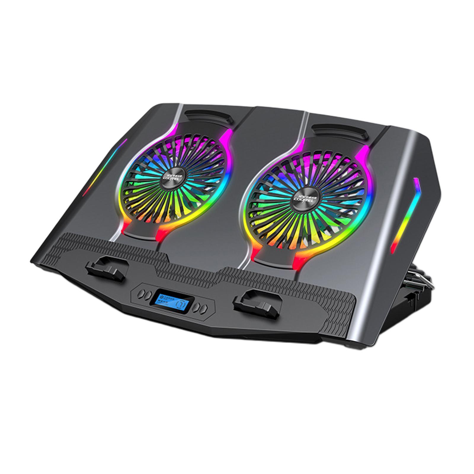 Laptop Cooler Cooling Pad Stand Adjustable Fan For Game PC Notebook