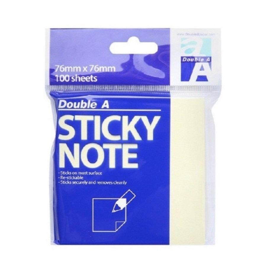 Giấy Note Double A 76 x 76 Mm - Màu Vàng