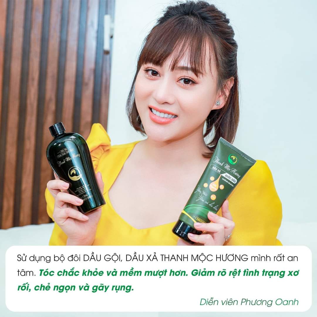 Dầu gội thảo dược Thanh Mộc Hương sạch gàu suôn mượt kết hơp Serum kích mọc tóc 350ml