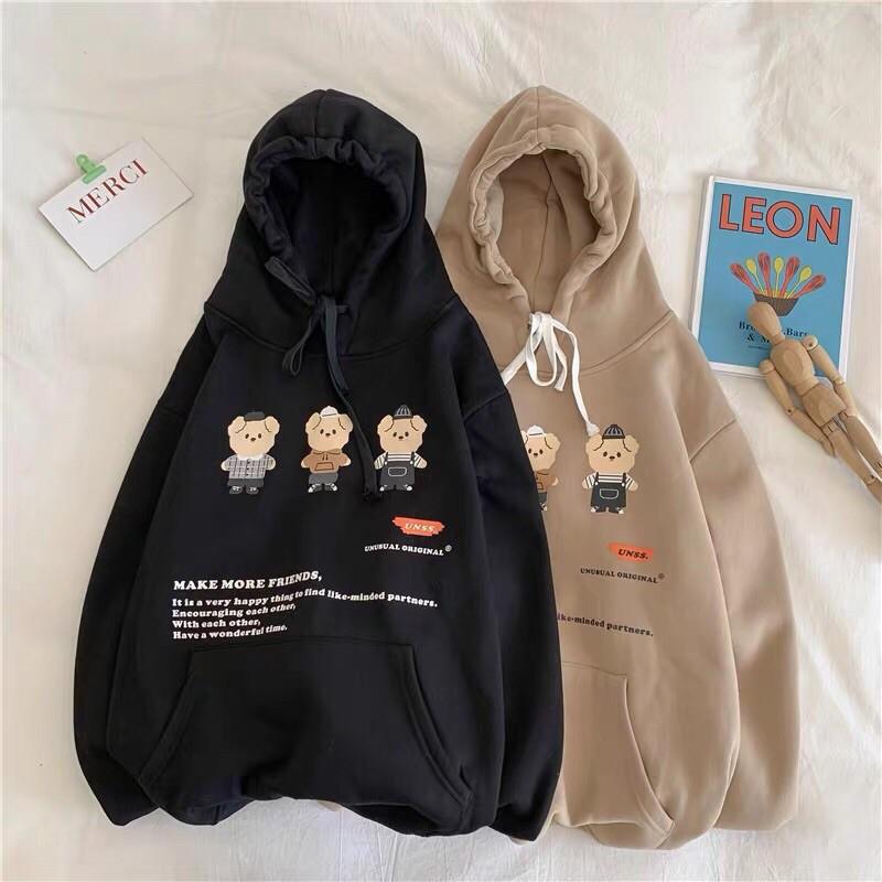 Hàng Siêu CấpNỉ Hoodie in gấu kute hàng chất dày