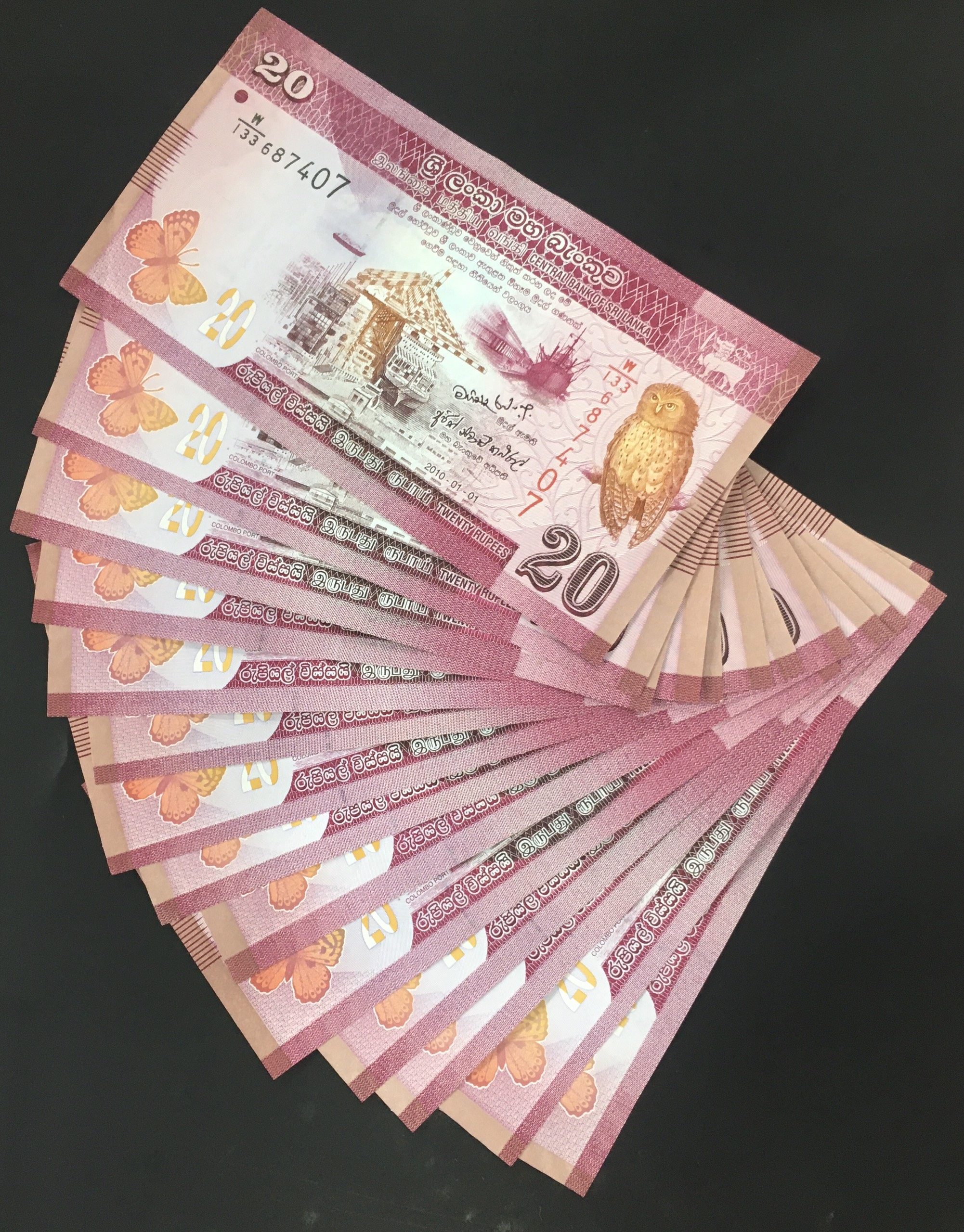 Tờ Châu Á Sri lanka 20 Rupees - Mới -Lạ -Độc