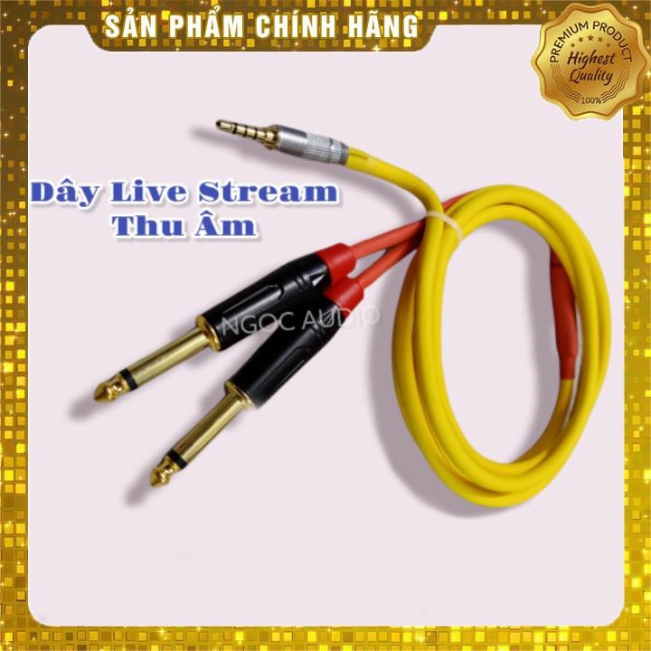 Dây Livestream Chế 6.5 ra 3.5 Chuyên Cho Soundcard Focusrite, Mixer F4, Amply, Vang Số Âm Thanh Cực Hay