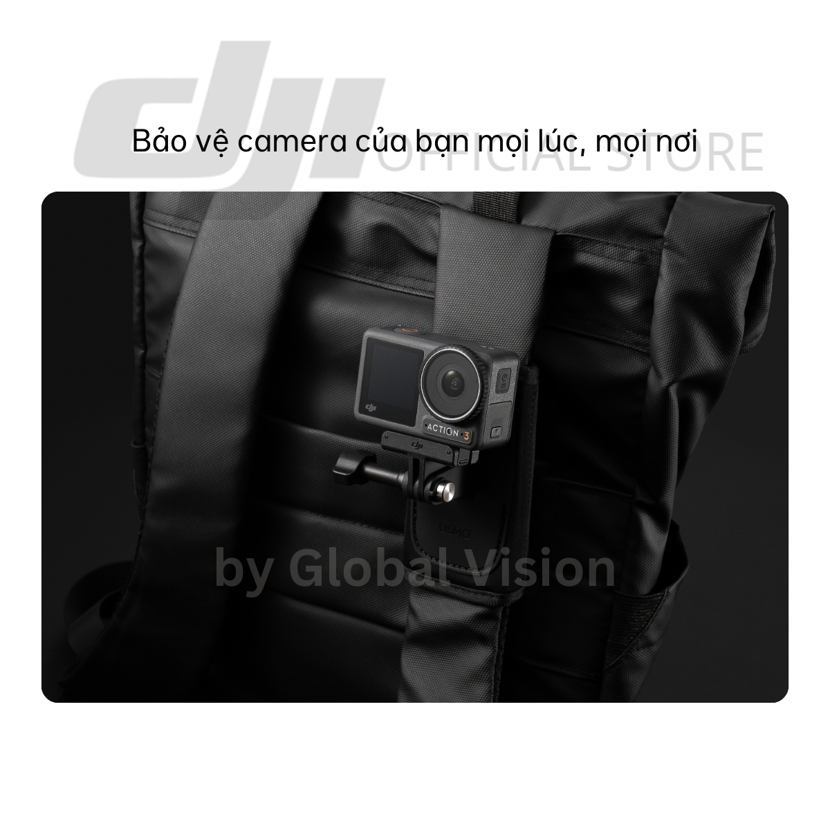 Thiết bị kẹp máy ảnh gắn trên balo DJI dành cho Osmo Action camera hành động - Hàng chính hãng