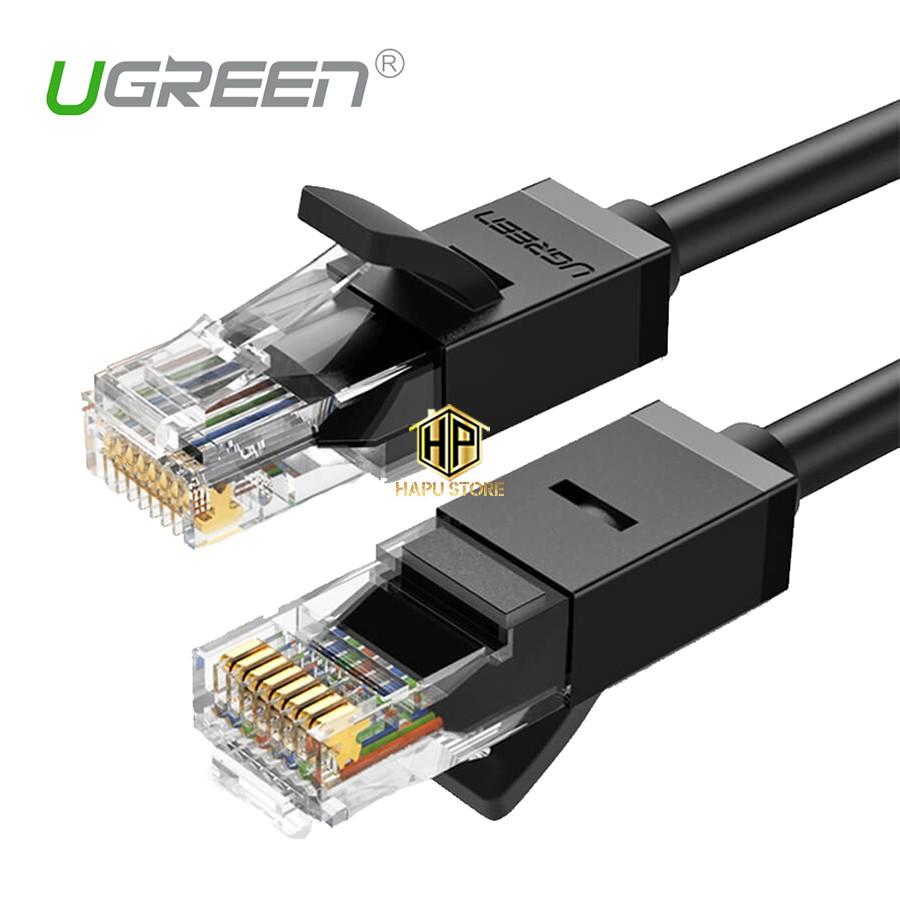 Cáp mạng Cat6 UTP Ugreen đúc sẵn chính hãng màu đen tốc độ Gigabit - Hàng Chính Hãng