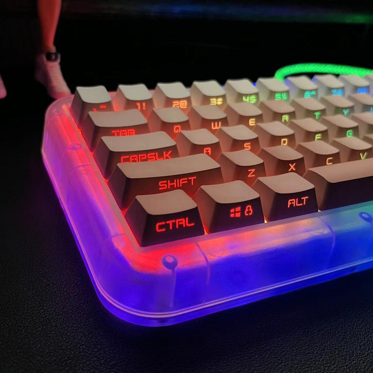 Phong Cách Mới Nhất NJ630pro 3 Chế Độ Bàn Phím Cơ Không Dây Bluetooth 2.4G Tùy Chỉnh Mac Trao Đổi Nóng TTC Rượu Vang Đỏ Bộ