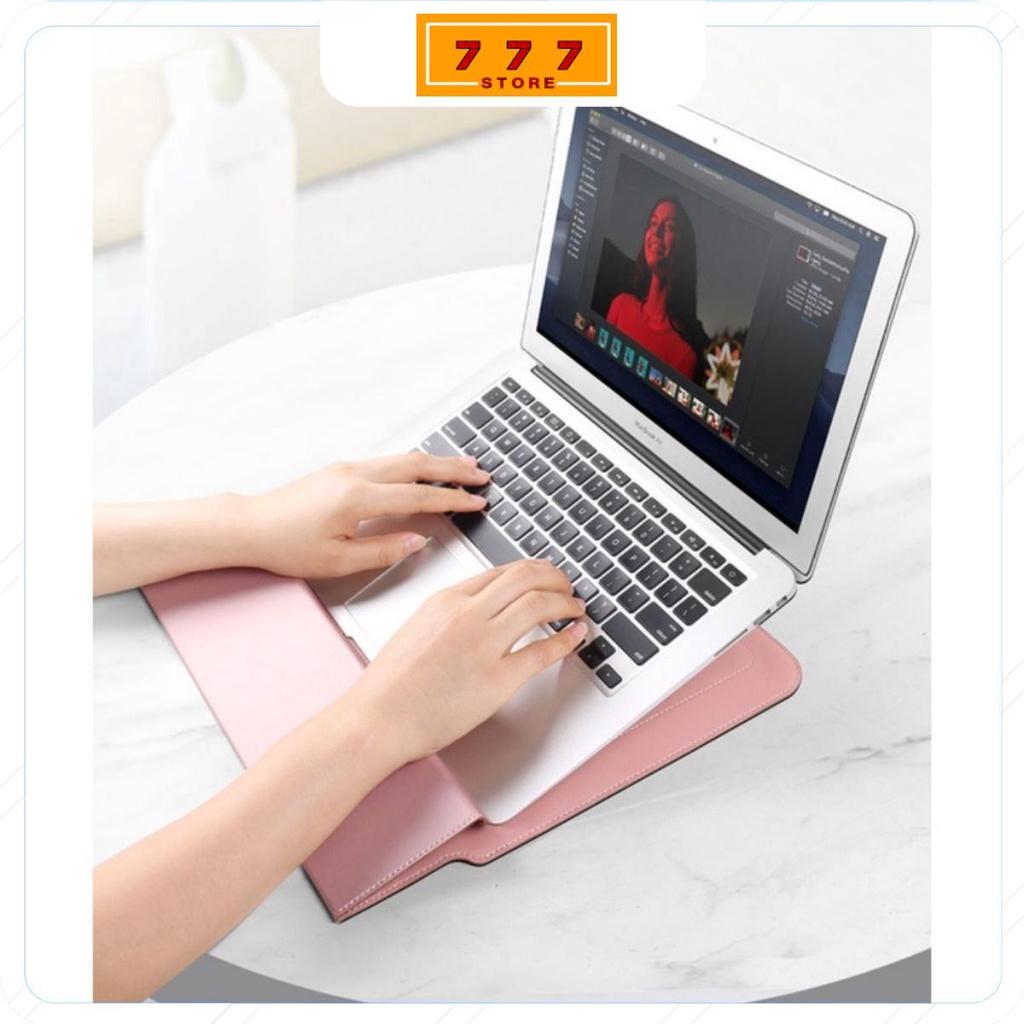 Bao da PU cho Macbook Laptop, kê tản nhiệt kiêm kê cổ tay mẫu hoàn toàn mới , 3 tính năng