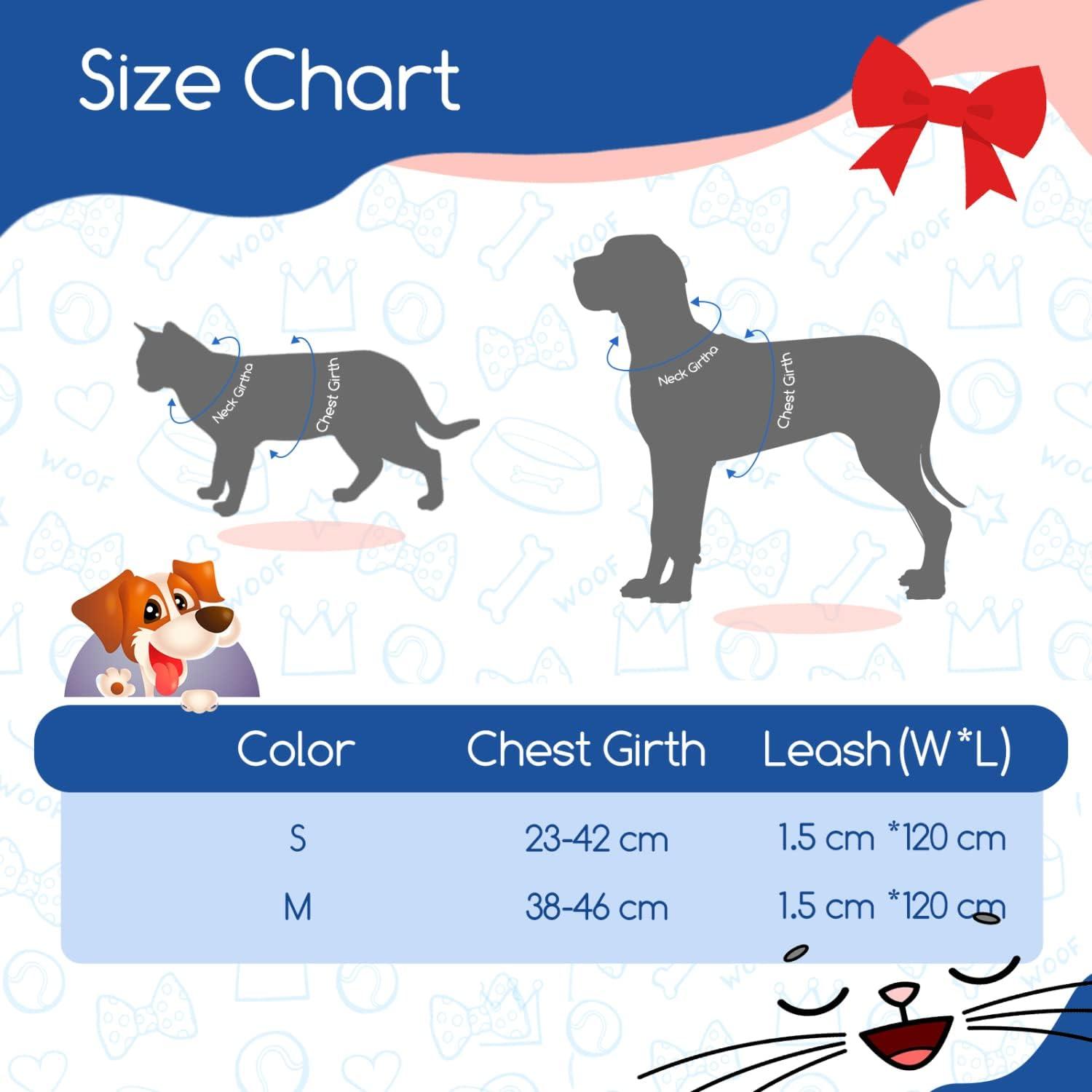 Dây dắt và dây xích cho mèo, Chống thoát hiểm cho mèo có thể điều chỉnh, Váy dự tiệc cho thú cưng nhỏ Puppy Kitten