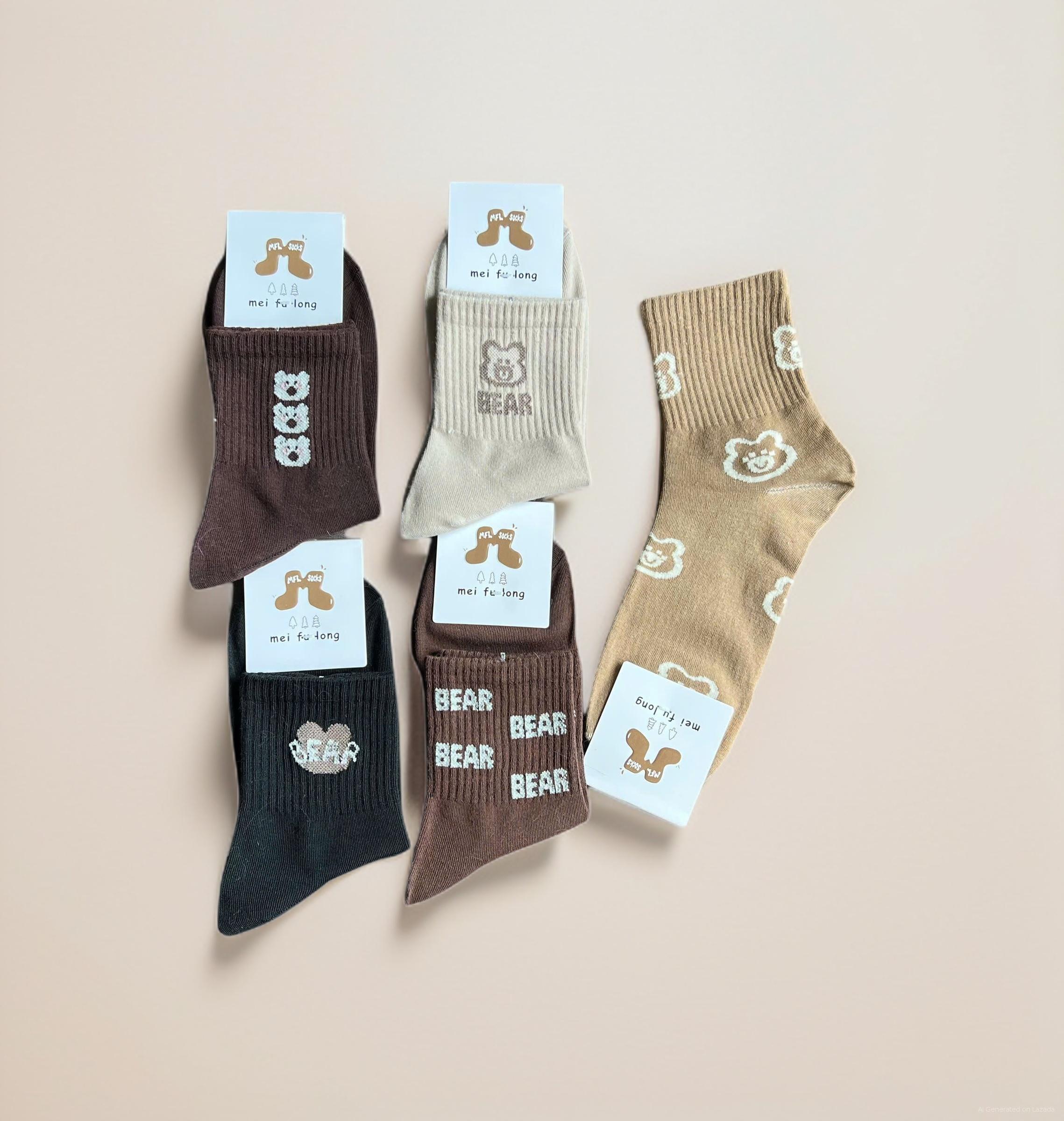 SET 5 ĐÔI TẤT VỚ NỮ CAO CỔ MÃ 21 DÀNH CHO NỮ