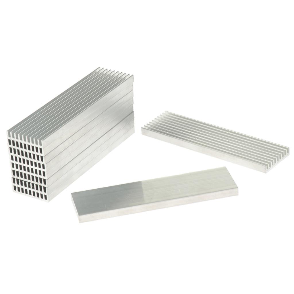 Phép Màu Sáng 10 x Tản Nhiệt Nhôm 100x28x6mm Tản Nhiệt Lái Xe Mát Tản Nhiệt Trắng