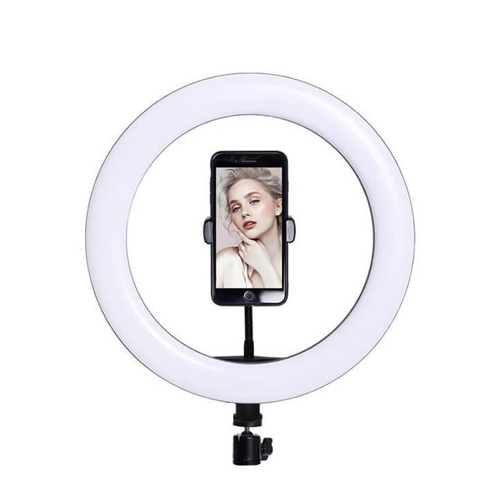 Đèn Livestream_Selfie Size 26-36cm kèm kẹp điện thoại tùy chỉnh