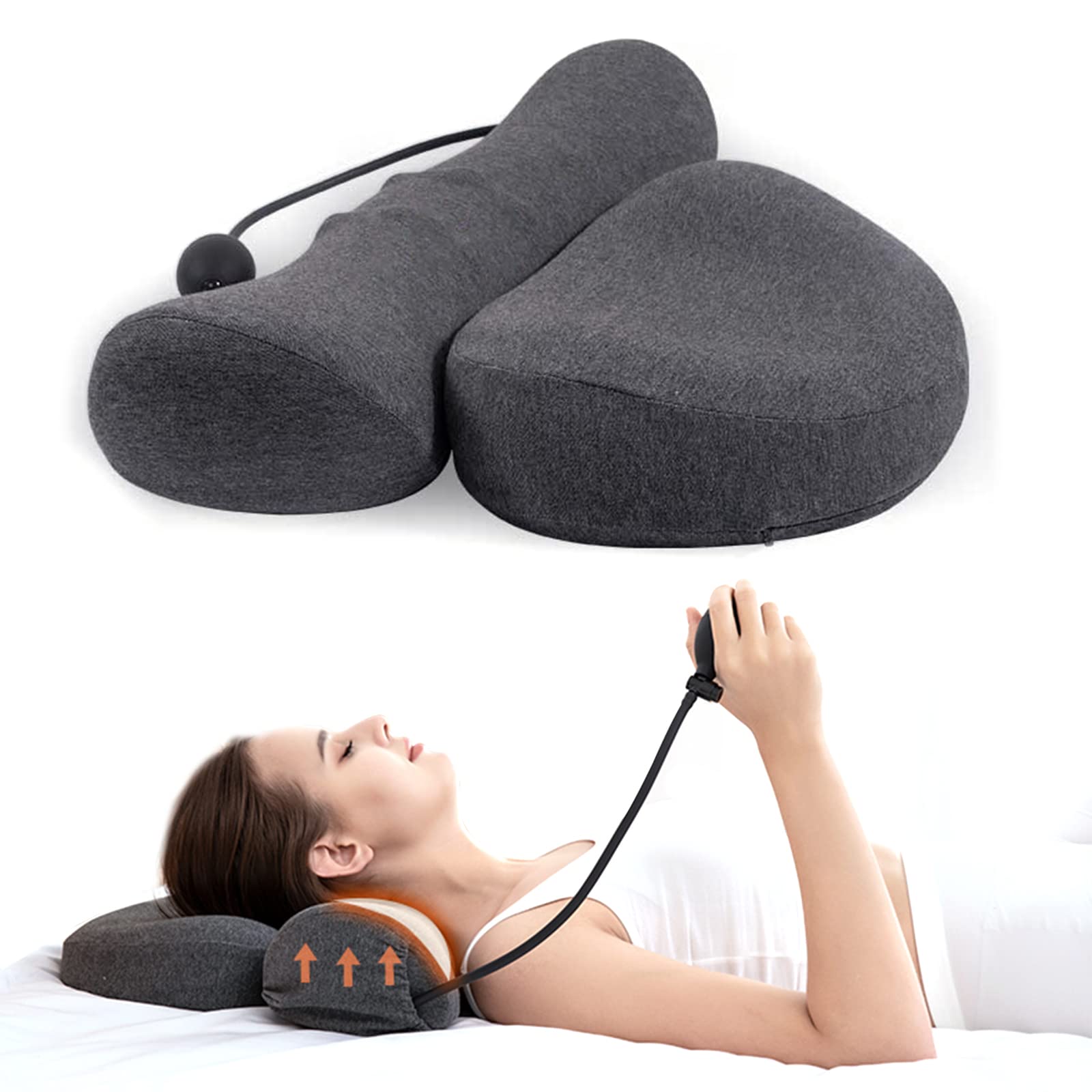 Gối Nắn Đốt Sống Lưng và Cổ Lorddream Dark Grey Dark Space Memory Foam Pillow