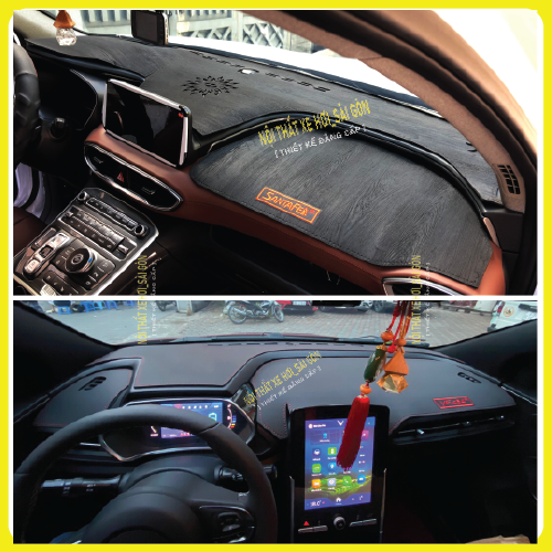 Thảm taplo Peugeot 2008 3008 5008 da cacbon, da vân gỗ, nhung cu· 3 lớp dày 1cm chống nắng cao cấp