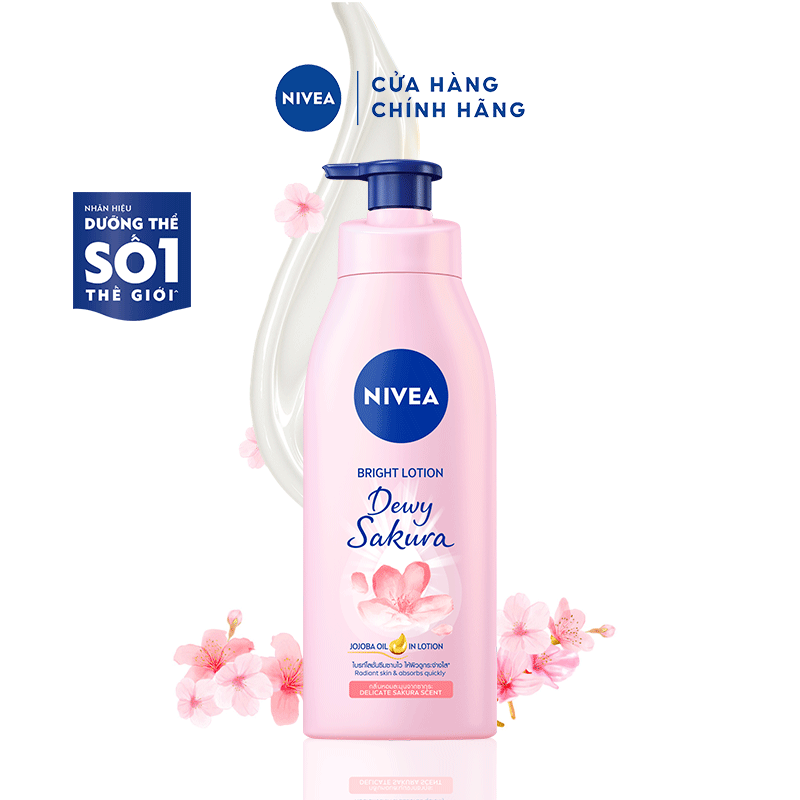 Sữa Dưỡng Thể NIVEA Sáng Da Hương Hoa Anh Đào (350 ml) - 85703