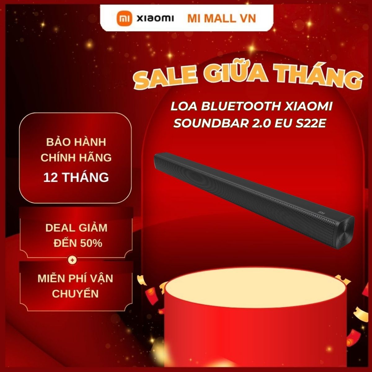 Loa Bluetooth Xiaomi Soundbar 2.0 EU S22E | 30W | Bluetooth 5.3 | Bảo Hành 12 tháng | Hàng Chính Hãng