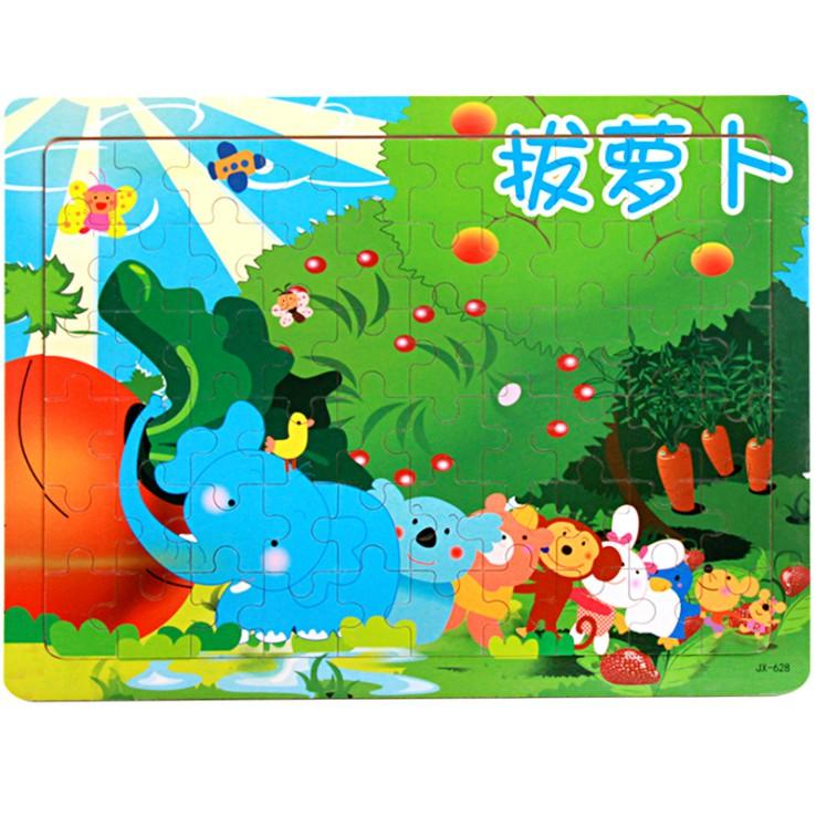 Đồ chơi tranh ghép hình 60 miếng gỗ puzzle KB216038, Bộ xếp hình 10 chủ đề cho bé