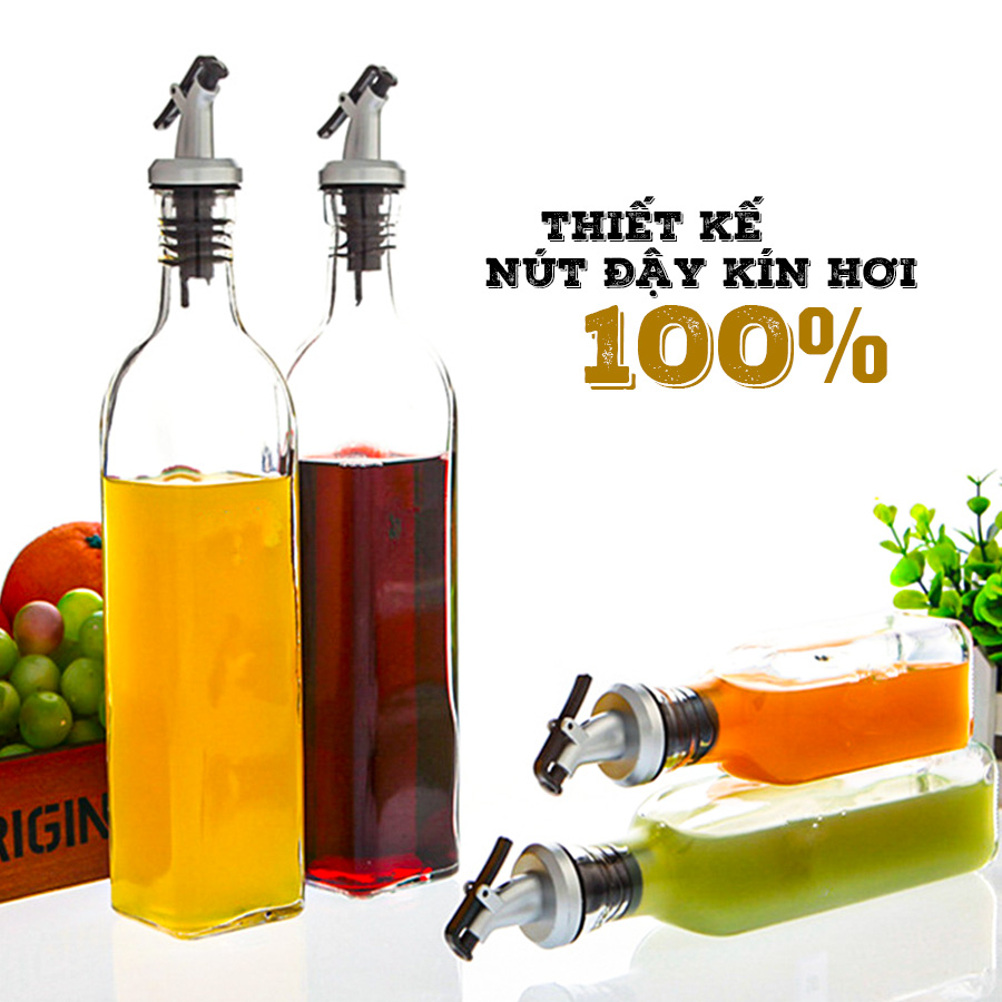 Chai thuỷ tinh rót dầu, nước mắm
