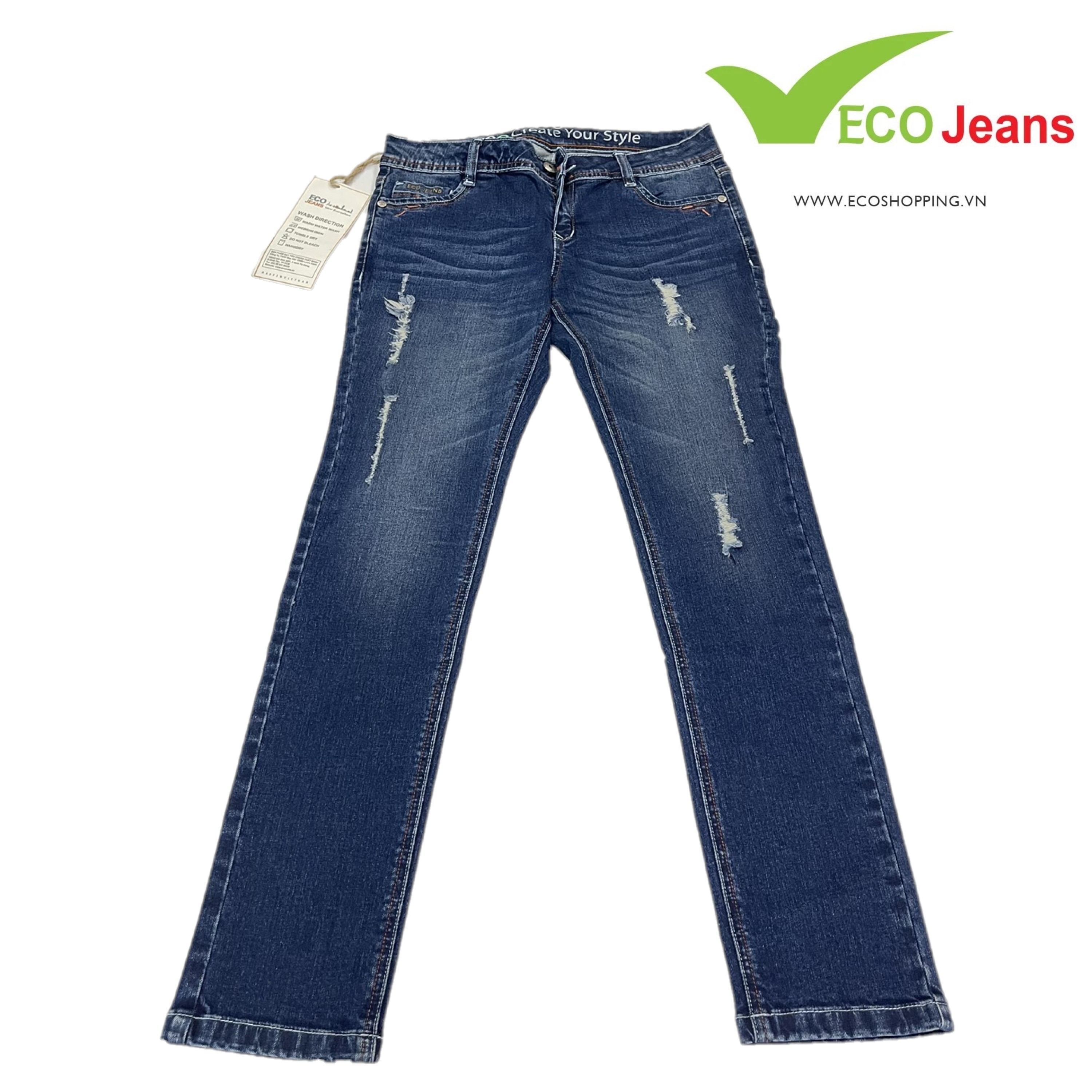 Quần Jeans nữ dài, thun co giãn thoải mái, thể thao, năng động