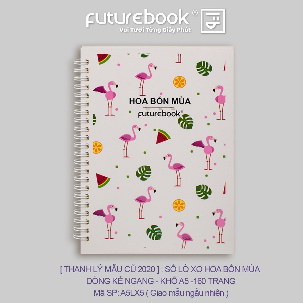 Hình ảnh [Thanh lý Mẫu Cũ 2020] Sổ Lò Xo Hoa Bốn Mùa A5- Kẻ Ngang- 160 Trang. MSP: A5LX5. VPP FUTUREBOOK. Giao mẫu ngẫu nhiên