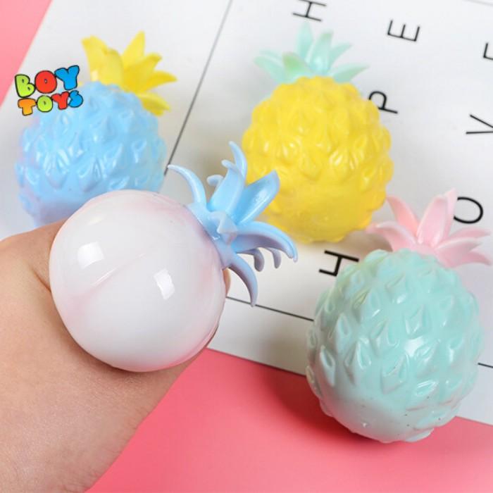 Đồ chơi mềm dẻo Squishy Mochi hình quả dứa dễ thương, xả stress giải tỏa căng thẳng