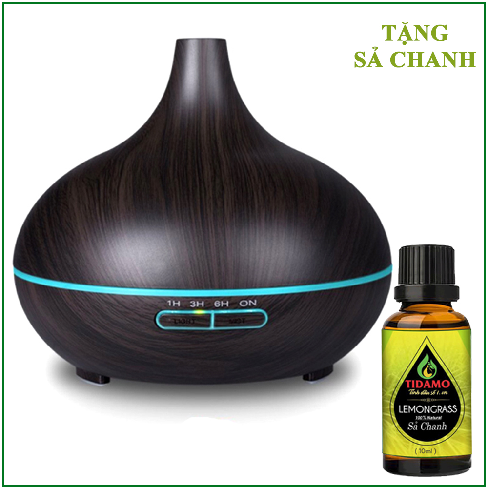 Máy khuếch tán tinh dầu bí ngô + Tinh dầu Sả Chanh thiên nhiên 10ml. máy xông tinh dầu