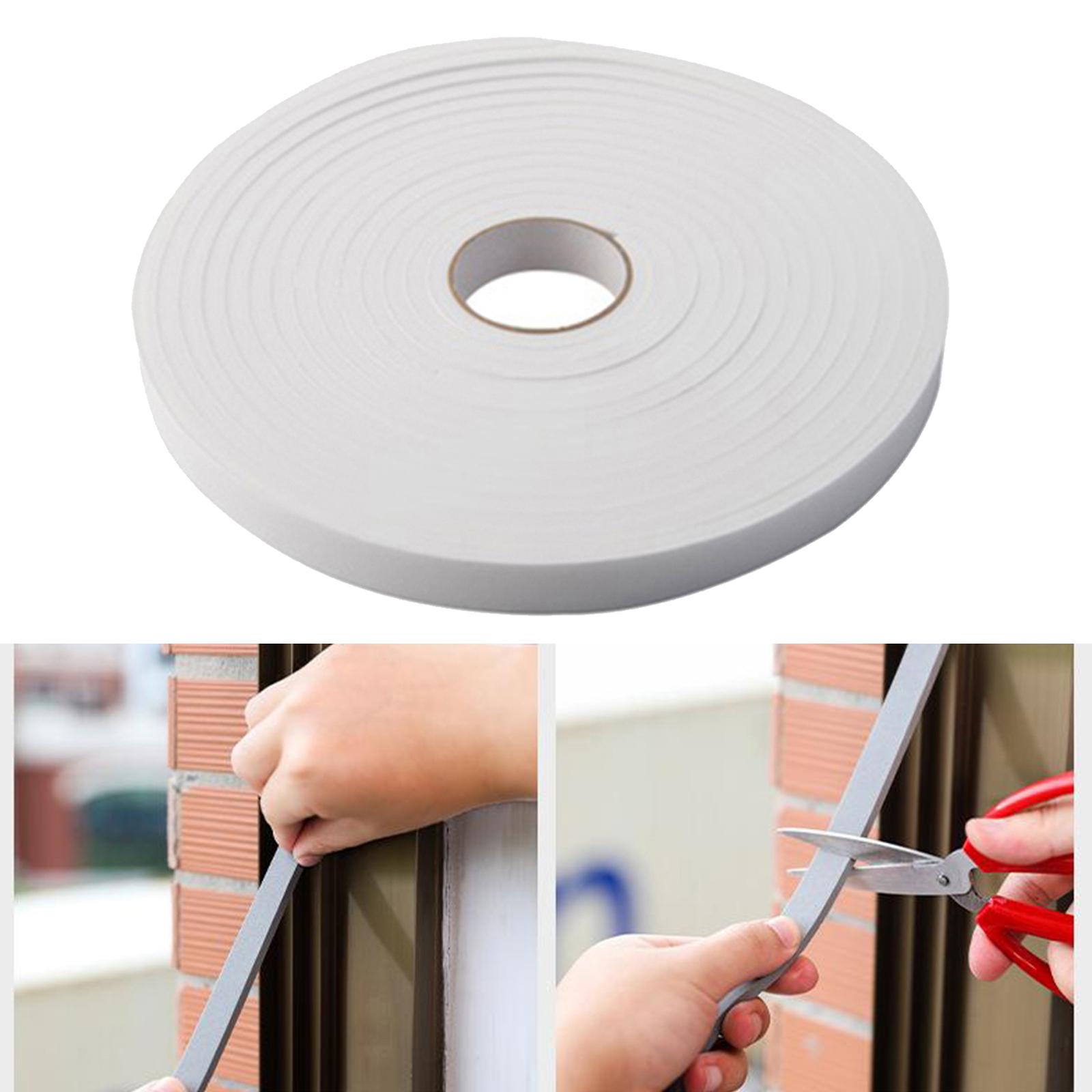2 Rolls Foam Seal Tape, Thick High Density Foam Strip Self Adhesive Door Weather Stripping Insulation Foam Window Seal Total 33 feet
