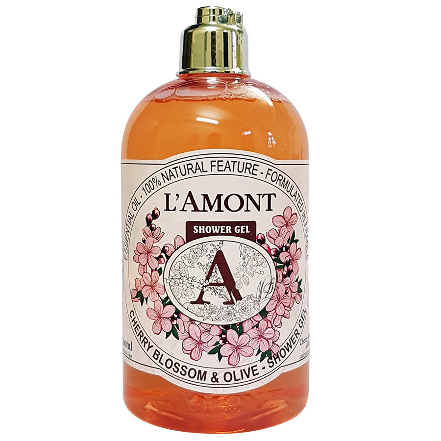 Sữa Tắm L'amont En Provence Cherry Blossom Shower Gel Hương Hoa Anh Đào Chai 500ml 