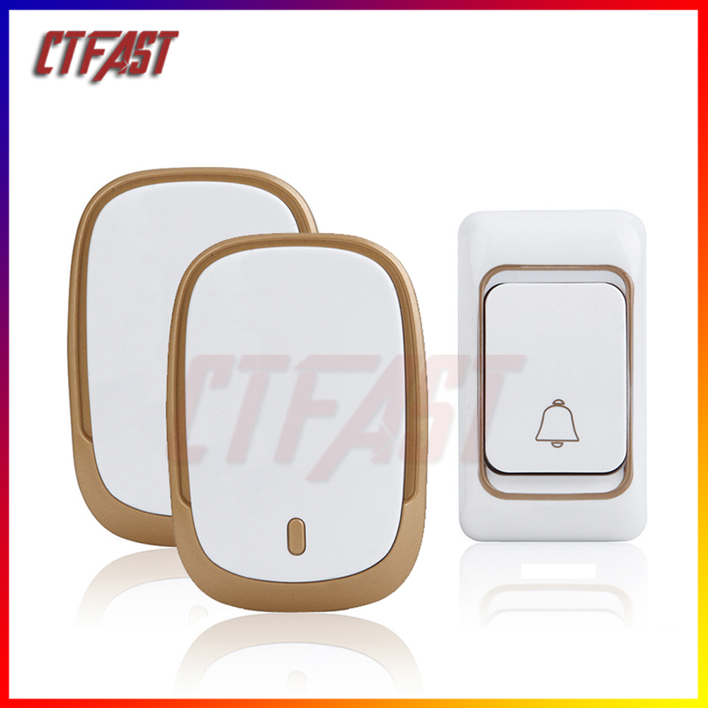 Chuông cửa không dây thông minh CTFAST CAZI - 01, chống nước, khoảng cách sử dụng hiệu quả 300 mét, 36 bài nhạc chuông - hàng chính hãng