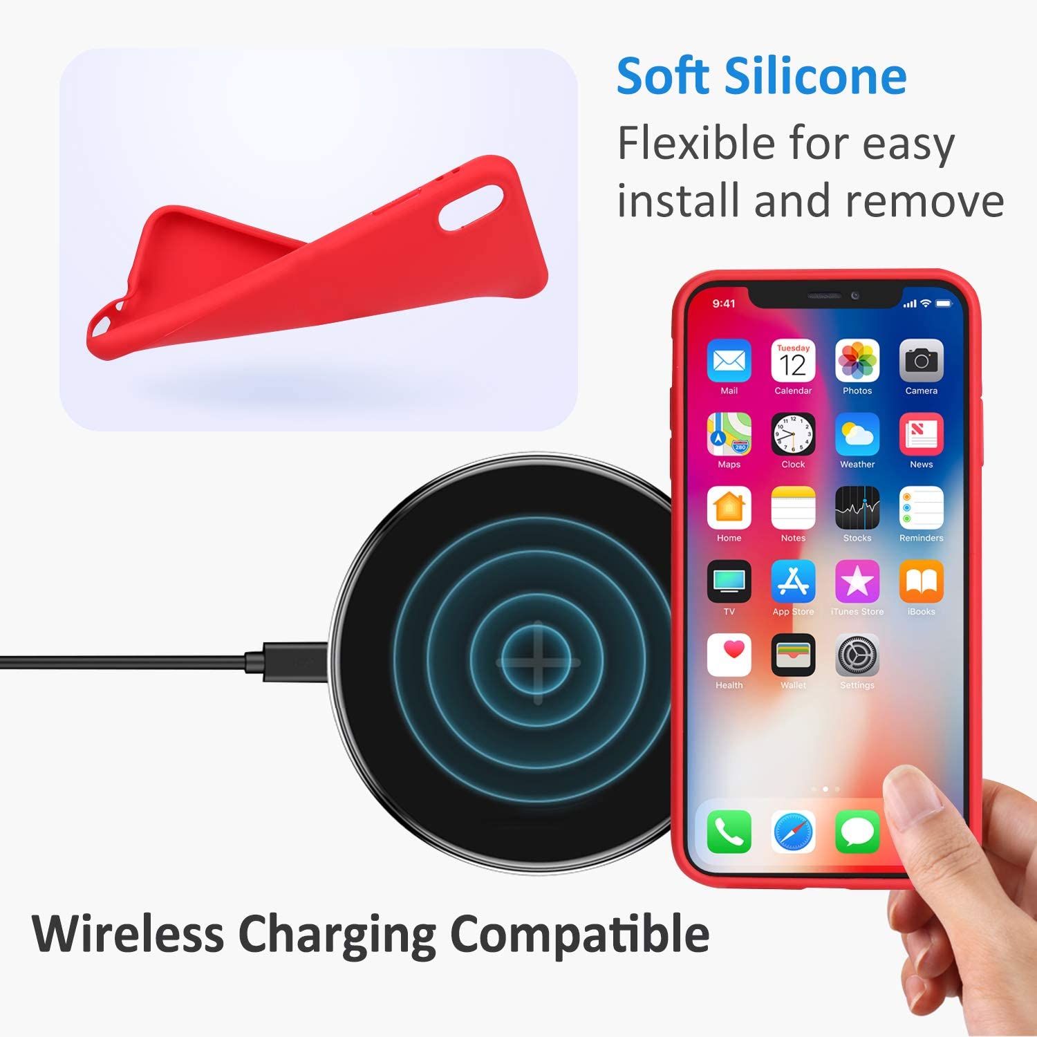 Ốp lưng silicon case chống sốc cho iPhone XS Max chống bám bẩn siêu mỏng mịn hiệu HOTCASE vật liệu cao cấp, dễ lau chùi - hàng nhập khẩu