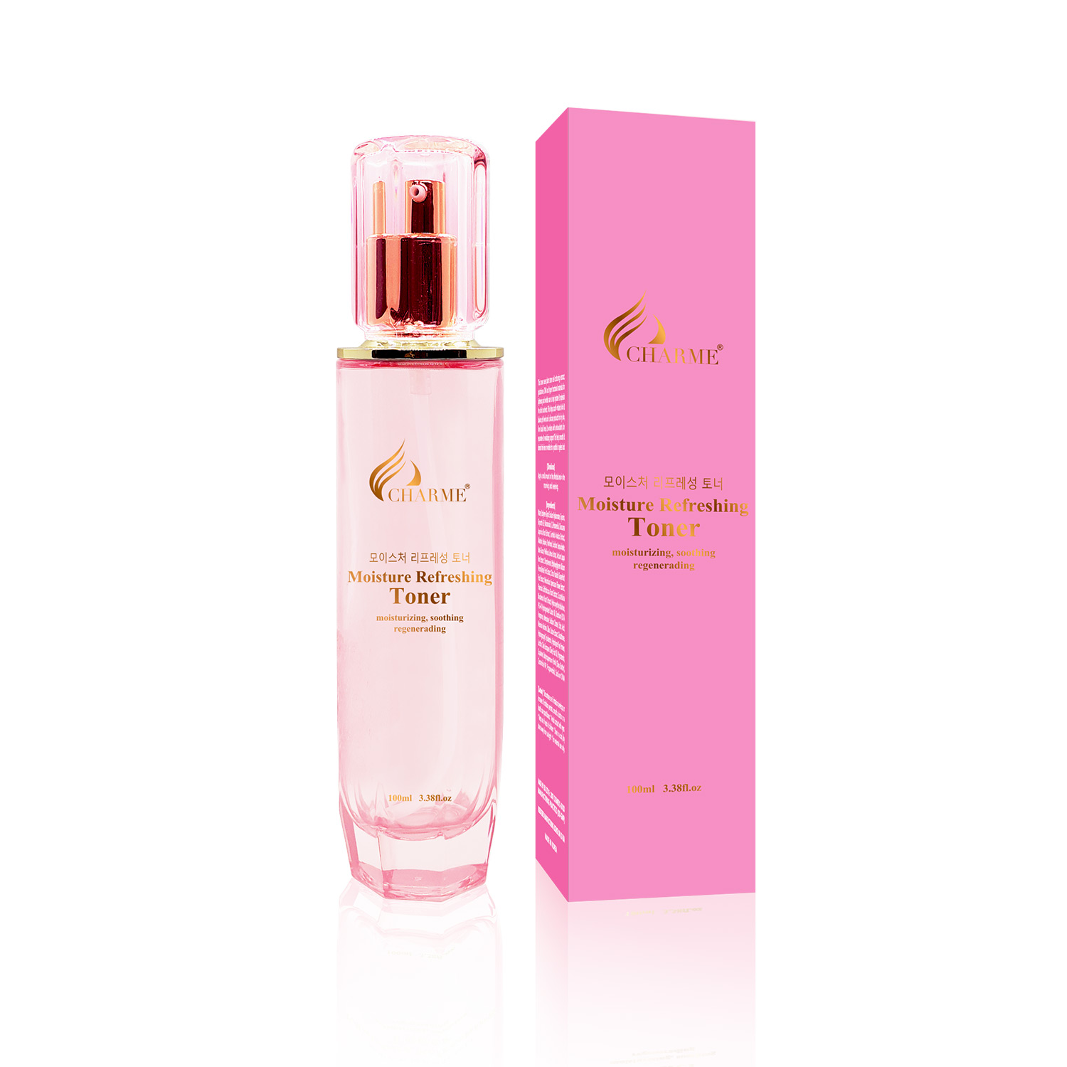 Nước Hoa Hồng CHARME MOISTURE REFRESHING Sạch Da Làm Sạch Bã Nhờn Cải Thiện Da Tươi Mới Rạng Rỡ 100ml