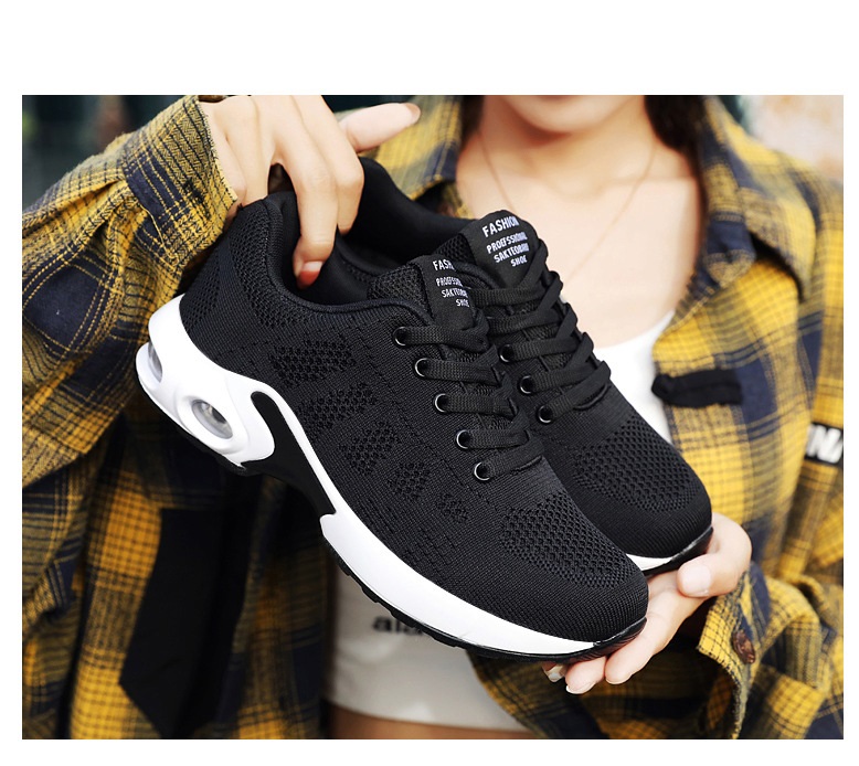 Giày Thể Thao Nữ, Giày Sneaker Chạy Bộ Đế Êm Vải Thoáng Khí S103 Có 2 màu