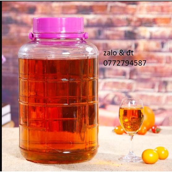 Bình Ngâm Rượu Thủy Tinh Quai Xách Không Van 3L